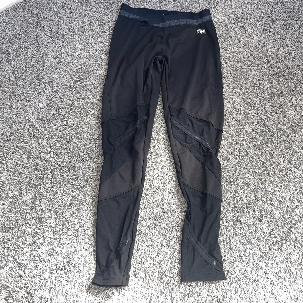 Girls Everlast pants size medium 10/12 leggings Black pants SEE FLAWS